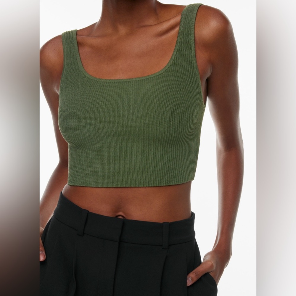 ARITZIA Sculpt Knit Squareneck Cropped Tank